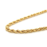 10K Gold Rope Chain (Regular)- 4mm - White Carat Diamonds